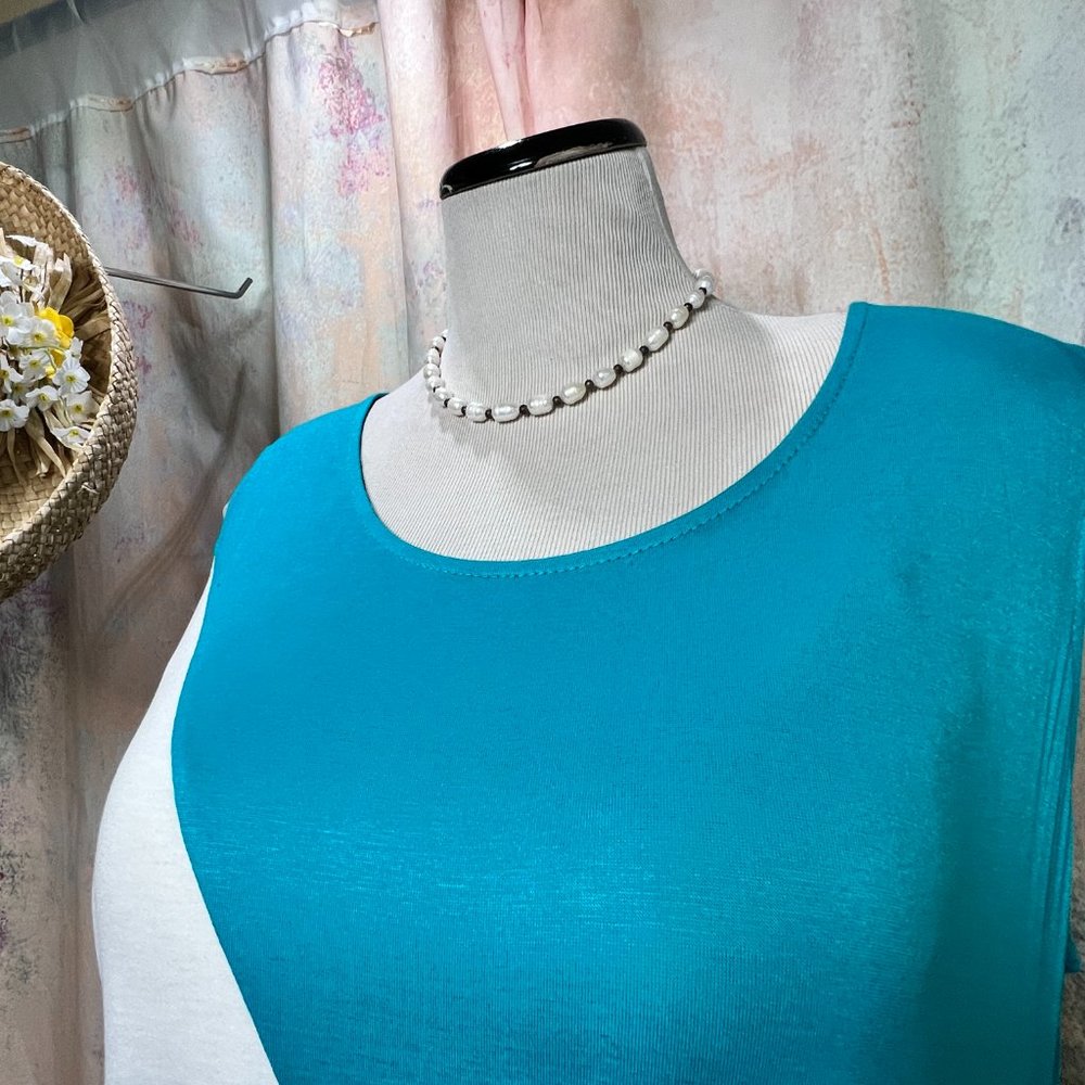 Bi @ Fang # Color Block Plus Size Maxi Casual Dre… - image 4